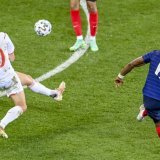 Paul Pogba avait inscrit le 3-1 contre la Suisse à l'Euro 2021, mais les Helvètes l'avaient emporté aux tirs au but en huitièmes de finale KEYSTONE/AP Pool AFP/DANIEL MIHAILESCU